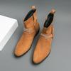 Chelsea Boots Höga Lädertövlar Brittiska Martin Boots Retro Herrkängor Mellanhöga Kängor Korta Kängor