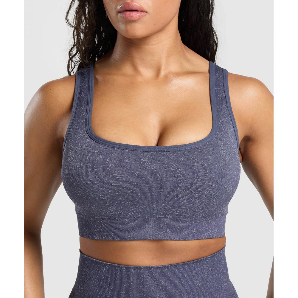 Gymshark Adapt Fleck Sports Bra Weighted Purple Metal Purple B9a7h Pb8x
