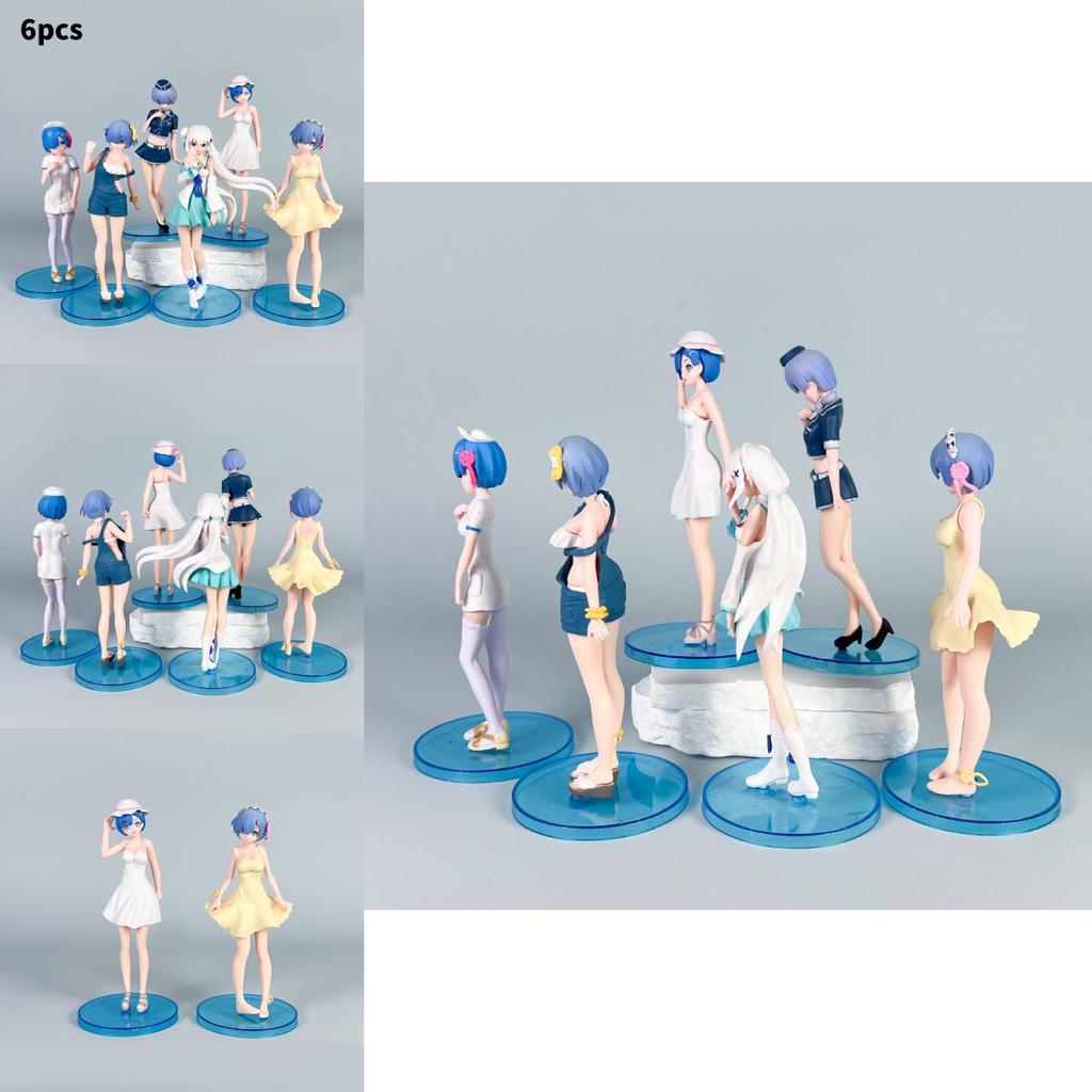 Re Zero Pvc Anime Figurine Pair Of Rem And Emilia For Desk Display And Gift Idea