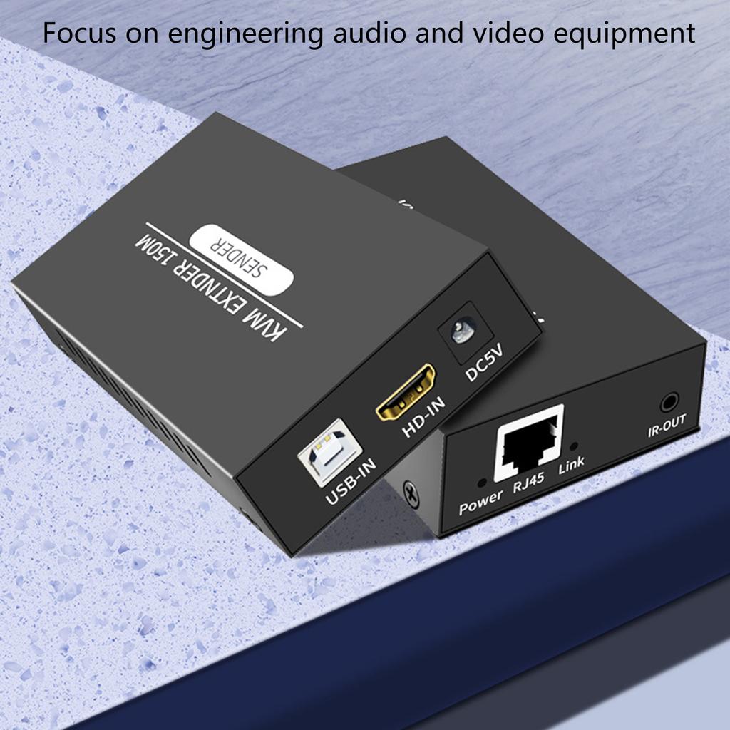 HDTV KVM USB Extender 150M 3 USB Port Plug and Play for  Keyboard and Mouse USB Over Ethernet Transmitter Receiver