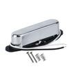 FLEOR Alnico 5 Guitar Pickup, Tele Bridge Pickup, Neck Pickup (Chrome) Fits Fender Telecaster Pickup Parts