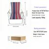 Portable Striped Folding Chair for Camping and Fishing