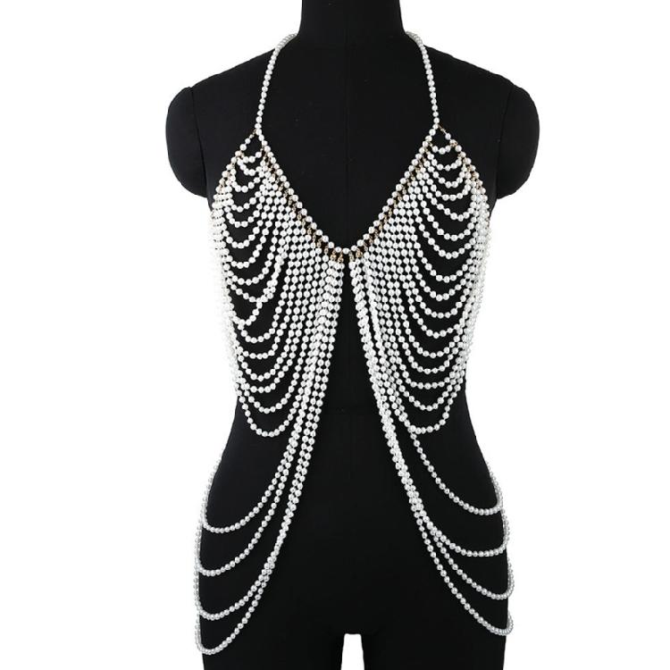 Shoulder Wrap Artificial Pearls Shoulder Chain for Evening Party Night Gown Shawl Body Chain Evening Shoulder Wrap