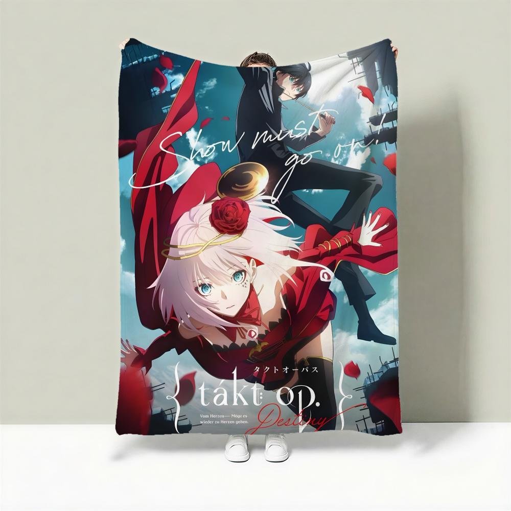 

Anime T-Takt Op. Destiny Throw Lightweight 240g Flannel Blanket Soft Skin-friendly for Summer Cooling 75cmx90cm