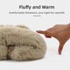 Striped Knit Pompom Braids Hat Fur Brim Fur Trim Trapper Fleece Knit Beanie  Ladies