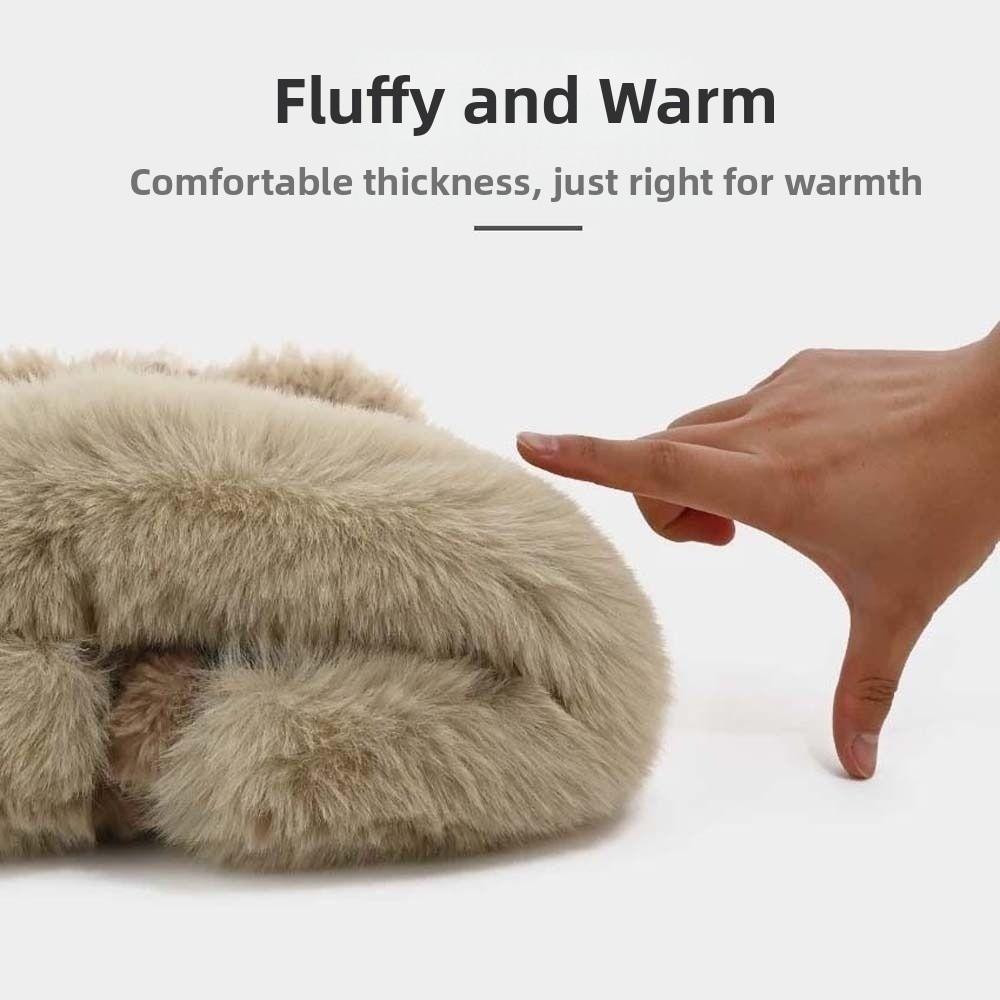 Striped Knit Pompom Braids Hat Fur Brim Fur Trim Trapper Fleece Knit Beanie  Ladies