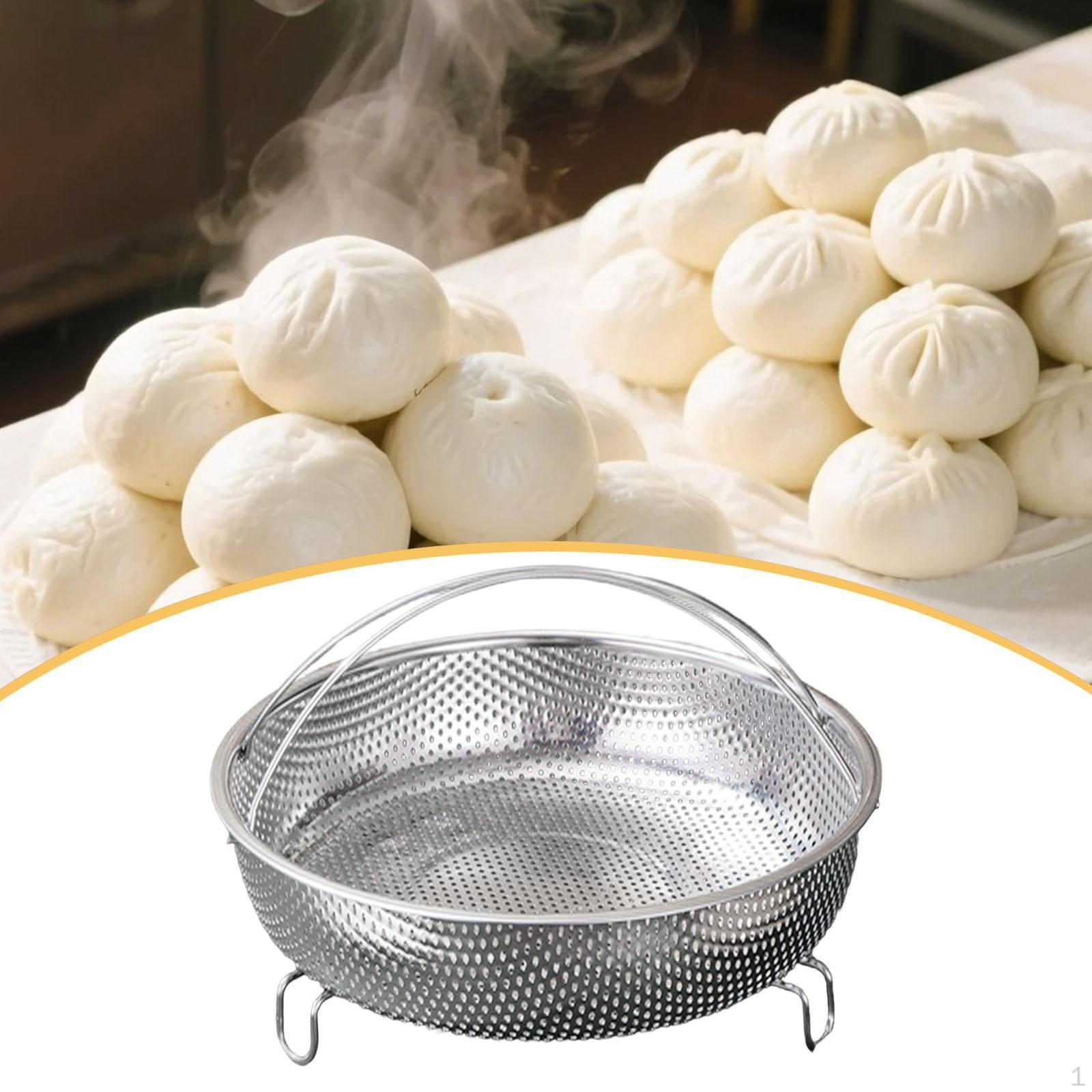 

Stainless Steel Basket Strainer, Kitchen Accessory, Multipurpose Portable Net with Handle for 19.2cm