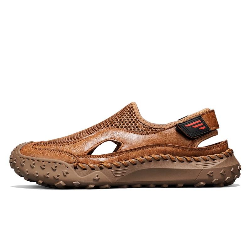 Herren Atmungsaktive Sportsandalen Lässige Wanderschuhe Outdoor-Abenteuersandalen Sommer Trekkingschuhe Handgefertigte Herrensandalen