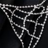 Stonefans Sexy Mesh Chest Chain Jewelry Bra Harness For Women Rhinestone Crystal Bralette Underwear Bra Chain Bikini Accessories