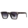 SHAUNA Retro Square Sunglasses Women Rivets Gradient Shades UV400 Retro Punk Men Sun Glasses