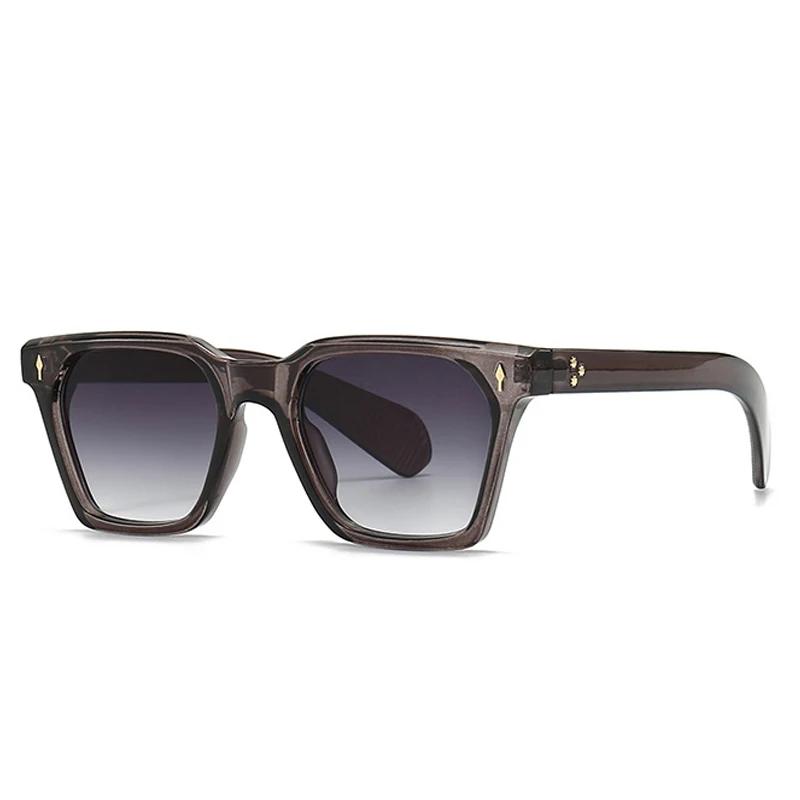 SHAUNA Retro Square Sunglasses Women Rivets Gradient Shades UV400 Retro Punk Men Sun Glasses
