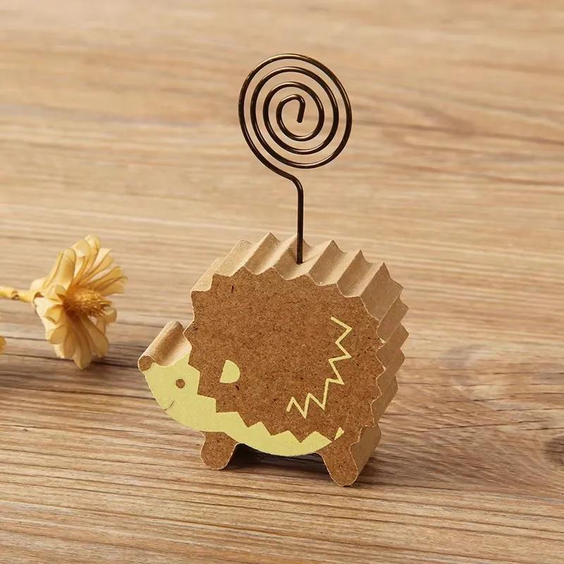 Cute Wooden Owl, Hedgehog, Animal Message Holder, Note Holder, Photo Holder, Big Tree Mushroom  Business Card Holder