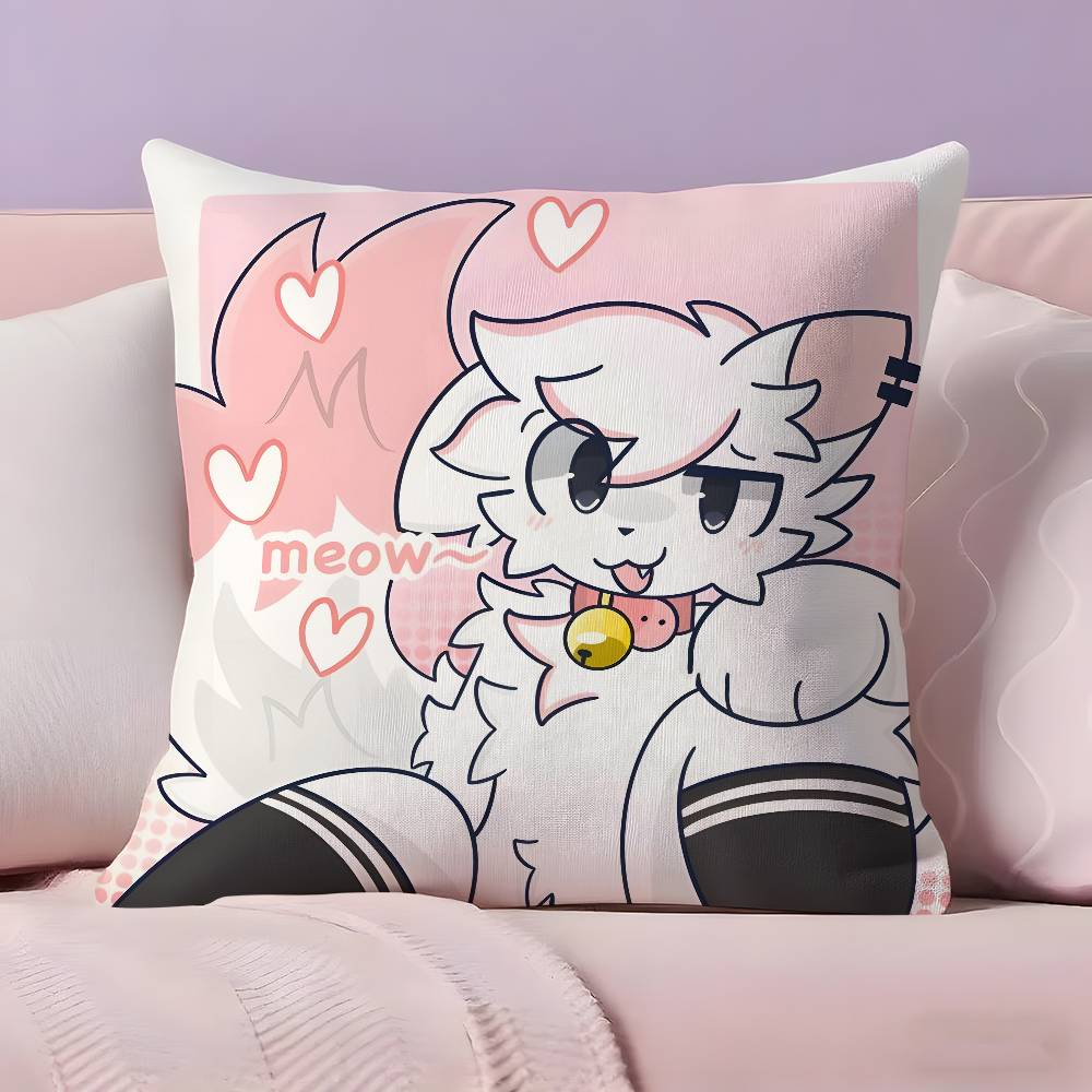 Cute Cat B-Boykisser Pillow Case Pillowcase Ultra Soft Skin Friendly Fabric Cloud Like Comfort & Concealed Zipper