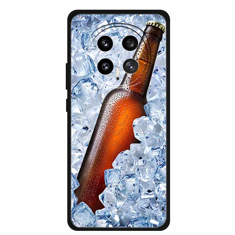 Mobile Phone Protective Case For Honor Magic8 5G Floral Painted Soft Black Silicone Back Cover For Honor Magic 8 2025 Case Funda