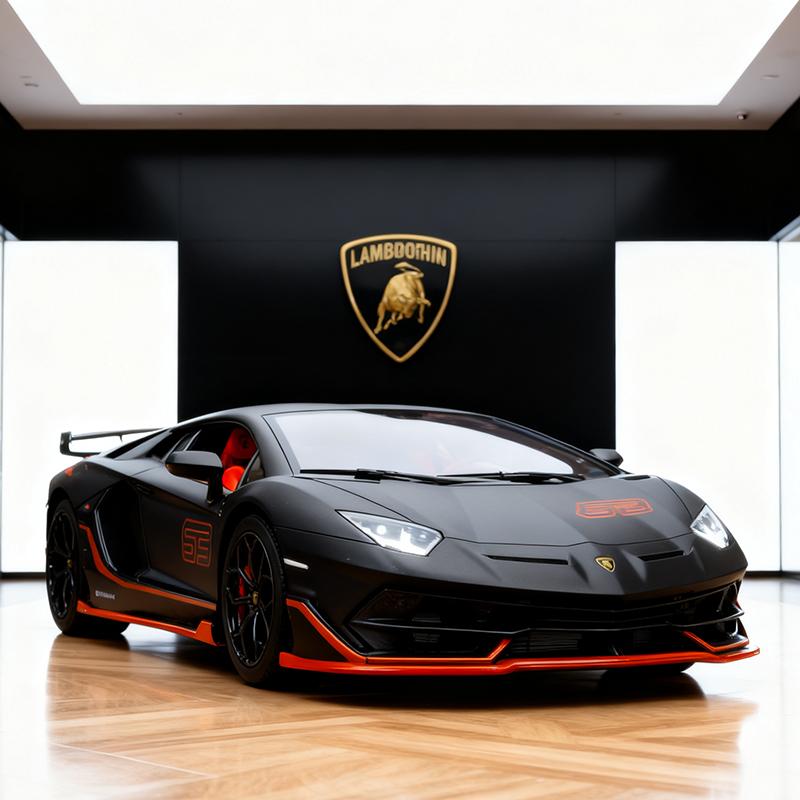 1/24 Lamborghini Aventador SVJ63 Alloy Model Alloy Car Model Sound and Light Children's Toy Collectibles Birthday Gift