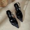 Pointed high heels women's thin heels sexy bag head sandals 2025 new large size women's shoes summer French empty shoes