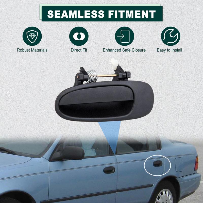 Left Right Exterior Outside Door Handle for Toyota Corolla Geo Prizm 1993-1997 RAV4 1996-1997 Left Hand Drive 69220-12170