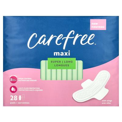 Maxi, Super Long Pads, Wings Included, 28 Pads