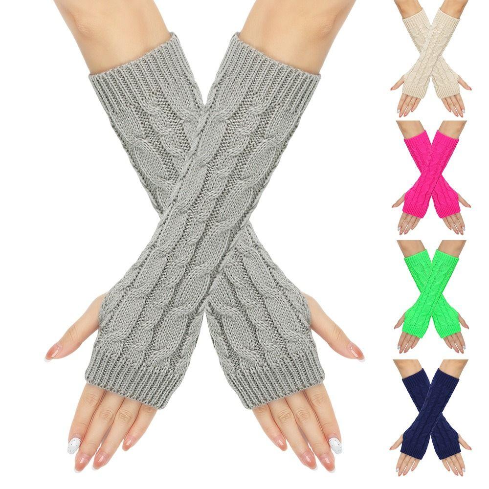 Twists Decorative Pattern Arm Warmers Knitted Arm Sleeve Gloves Casual Wear Lolita Gloves  Outdoor