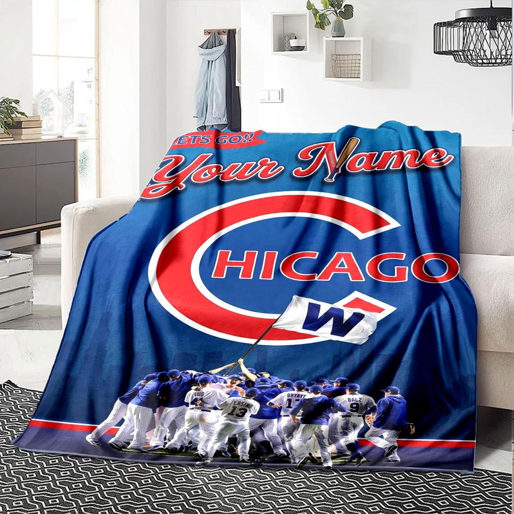 Name Individuell Chicago Cubs Aufdruck Flanelldecke Hohe Qualität Warm Bequem Decke für Alle Jahreszeiten Perfekt für Geschenke Heimdekoration