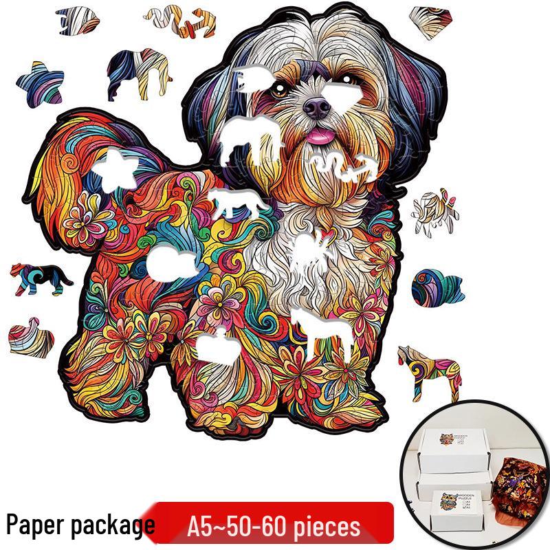 Irregular Animal Dog Penguin Wooden Puzzle in Stock