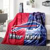 Name Custom Buffalo Bills Print Flannel Blanket High Quality Warm Comfortable Cover for All Seasons Perfect for Gifts Home Decor