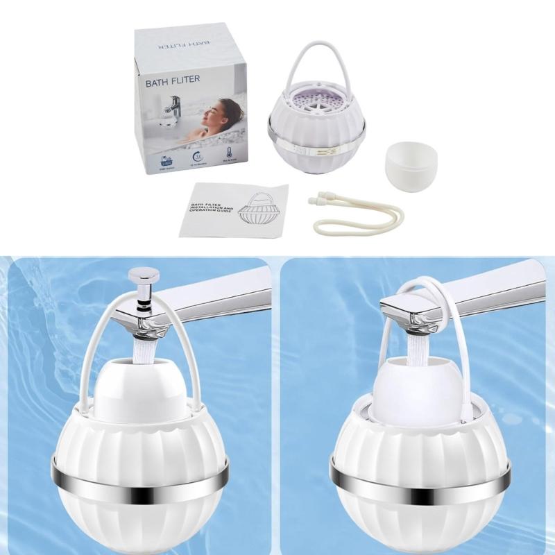 Portable Shower Tub Filter Plastic Bathtub Water Filter Efficient Hanging Tub Faucet Filter for Shower, Bathtub Faucet