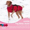 AOFITEE Dog Coat for Large Dogs, XXXL Dog Winter Jacket with Harness Built in, Turtleneck Cold Weather Coat for Extra Large Dogs, Reflective Pet