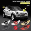Metal Car Front Hood Rear Trunk Emblem Badge Sticker for BMW Mini Cooper S F55 F56 F57 R55 R56 R60 Replacement Logo Accessories mkhr65