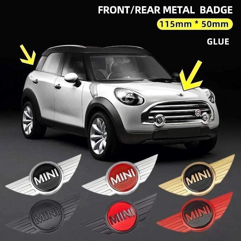 Metal Car Front Hood Rear Trunk Emblem Badge Sticker for BMW Mini Cooper S F55 F56 F57 R55 R56 R60 Replacement Logo Accessories mkhr65