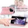 For Xiaomi Redmi Note 14 Pro+ 5G Zipper Wallet Case with Strap Flower Imprint PU Leather Phone Cover