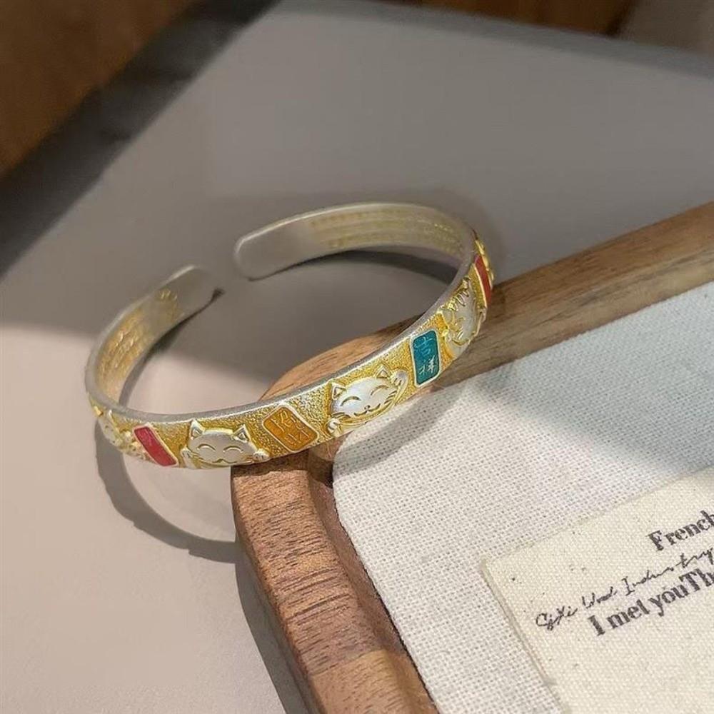 Classic Enamel Bracelet Ethnic Style Chinese Cloisonne Bracelet Vintage Women's Hand Bracelet Gift