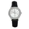 Pablo Raez Women's Quartz Rhinestone Watch with Leather Strap - Trendy & Versatile Gift
