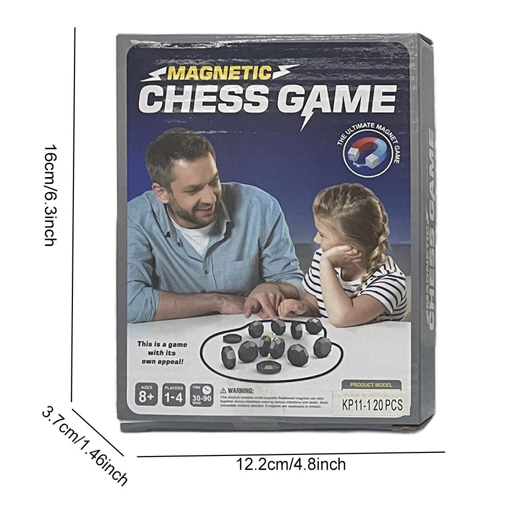 Magnetic Chess Game Interactive Magnet Game Tabletop Strategy Board Games Magnet Games With Stones For Family For Kids Adults