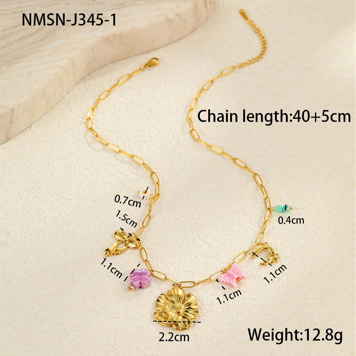 GEMCHIC Women s 18K Gold Plated Titanium Steel Seashell Flower Necklace Summer Beach Vacation Style Choker
