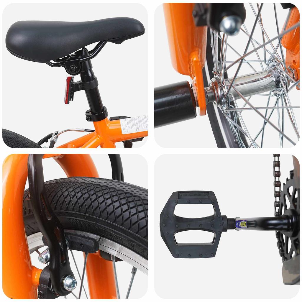 BMX Bike 20 Inches for Children Over 9 Years Old Orange