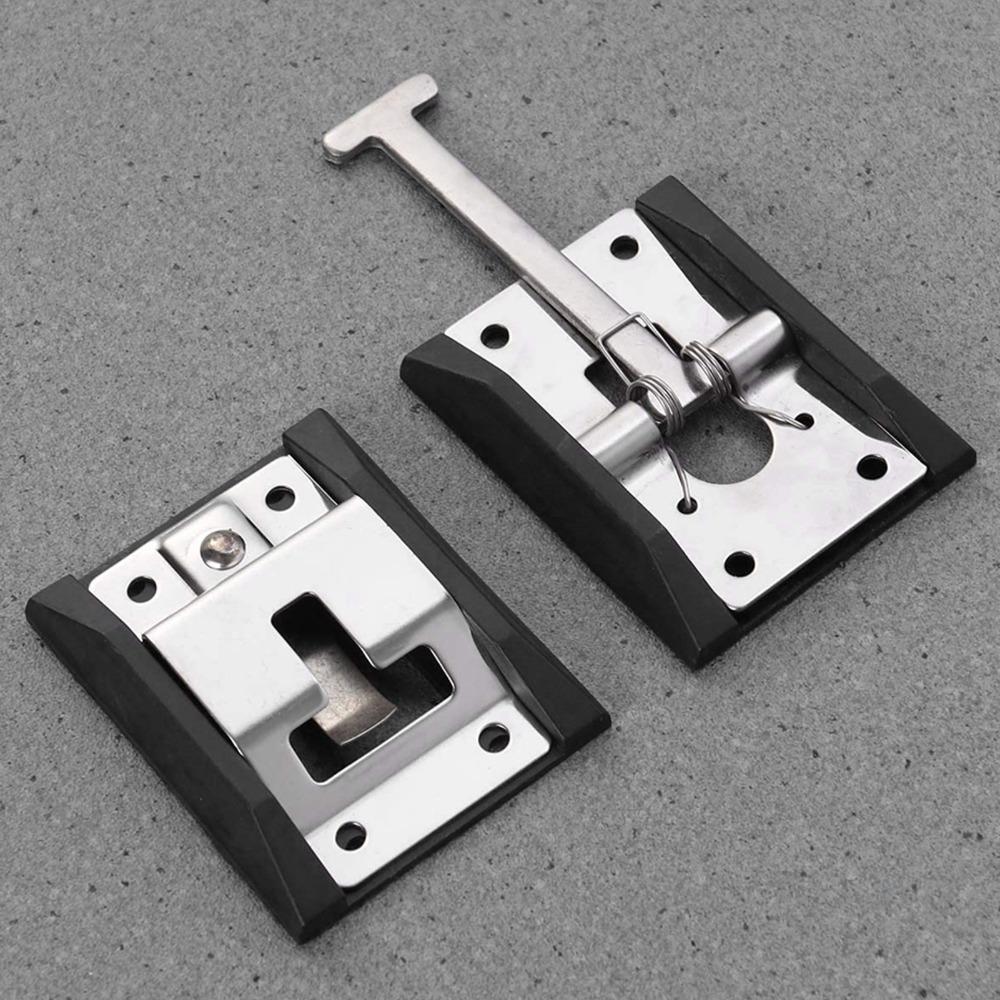 with Screws 304 Stainless Steel Trailer Door Holder Silver Heavy Duty Door Latch T-Style Catch RV Door Holder Travel Trailers