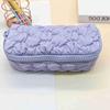 Spacious Korean-Style Pencil Case & Makeup Bag In Girlish Cream