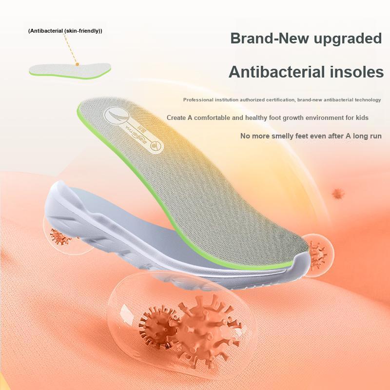 Anta Kids Vitality Synthetic Leather Simple Versatile Lightweight Shock Absorbing Low Top Running Shoes Kids sneaker White A12435568-5