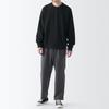 MUJI Größe AB1L7A3A Herren Doppelstrick-Sweatshirt, Schwarz, S,