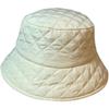 Fischerhut aus Baumwolle mit Rautenmotiv, Unisex, warme Daunenmütze aus Baumwolle, Rautenmotiv, warme Beckenmütze aus verdicktem Fleece für Damen
