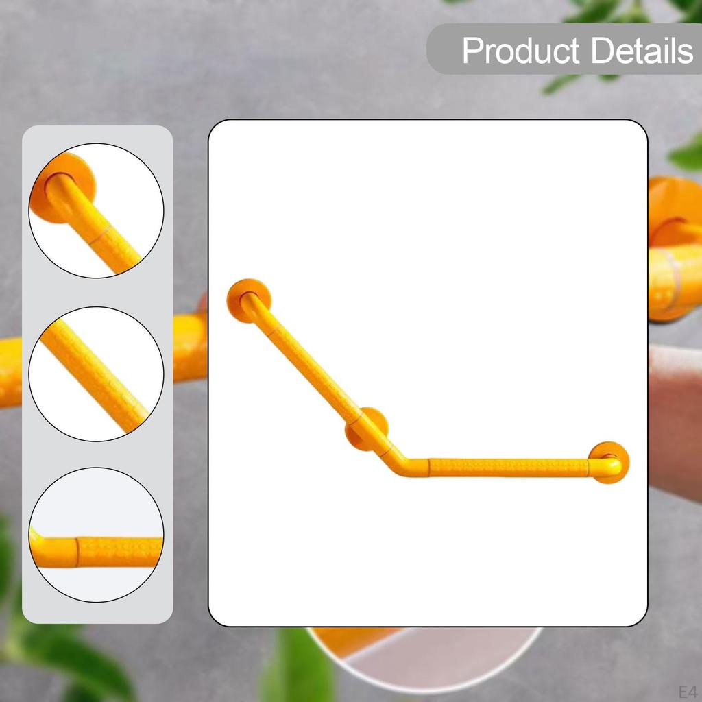 Shower Grab Bar Handicap Handle Glow In The Dark Rings Anti Slip Grip Security Support