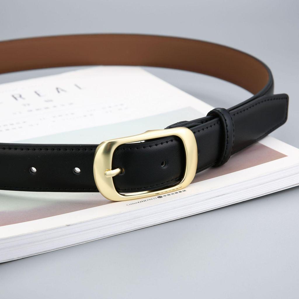 2025 Women's Cowhide Fashionable Pin Buckle Belt for Jeans