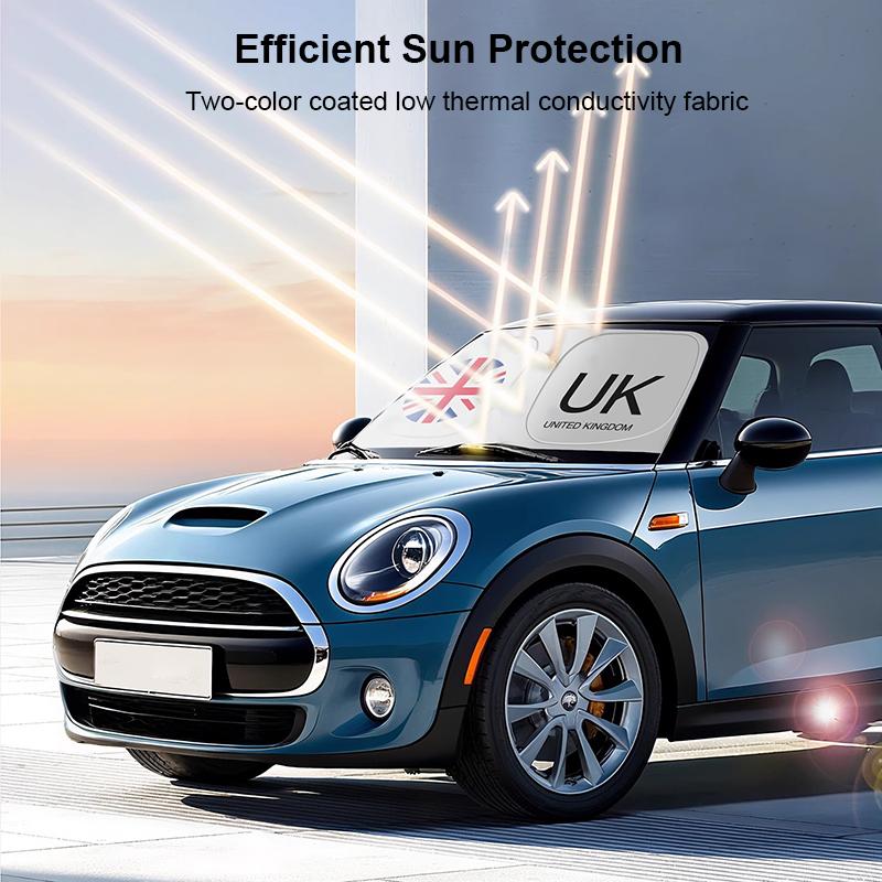 Składana osłona przeciwsłoneczna na przednią szybę samochodu dla Mini Cooper S E SE F65 F66 J01 EV J05 Aceman U25 Countryman 2025 2025 Akcesoria przeciwsłoneczne