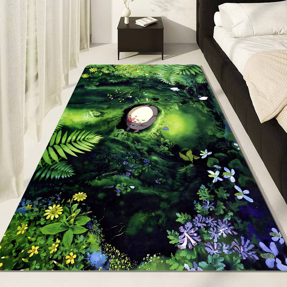 Klassische T-Totoro Cartoon Niedliche Fußmatte Rechteckig Anti-Rutsch Zuhause Weich Badezimmer Matte Eingangstür Innen Außen Matte Willkommens-Fußmatte