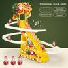Giocattolo di Babbo Natale con pista da arrampicata a LED, musica, Babbo Natale elettrico, scala da arrampicata, montagne russe, giocattolo scorrevole, regalo per bambini piccoli, ragazzi e ragazze