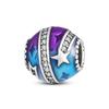 Charms Plata Dreamy Blue-Purple Starry Sky Stars Beads Fit Original Bracelets Charms For Women Jewelry Diy Making Gifts