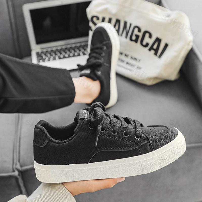 Chaussures de Skate Légères pour Hommes 2026 Printemps Automne Nouvelles Extérieur Antidérapantes Tendance Plates Confortables Lacets Décontractées Plateforme Baskets