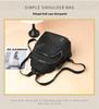 Women's Casual Black Backpack - New Style, Large Capacity, Double Shoulder School Bag