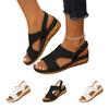 Women’s Plus Size Adjustable Strap Hollow Out Casual Round Toe Sandals with Hook and Loop Closure for Summer Comfort